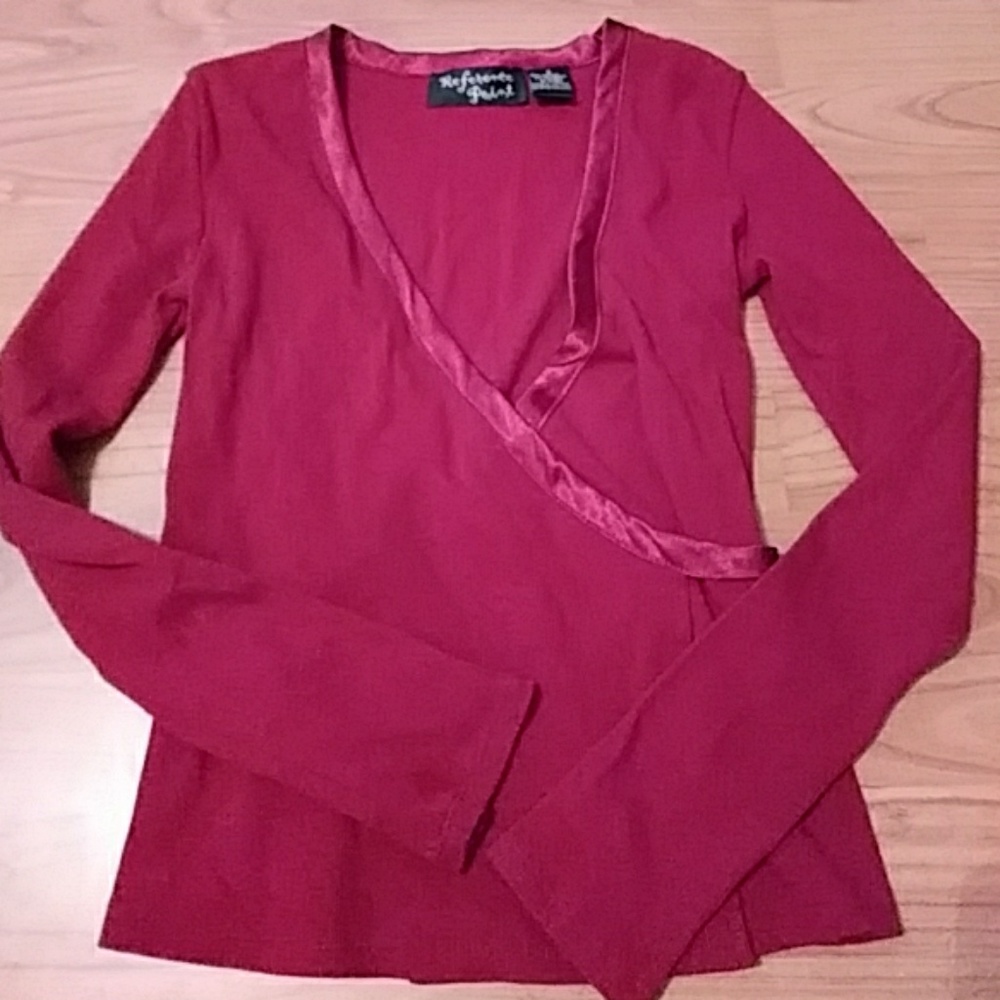 NWOT Brand NEW maroon wrap cardigan